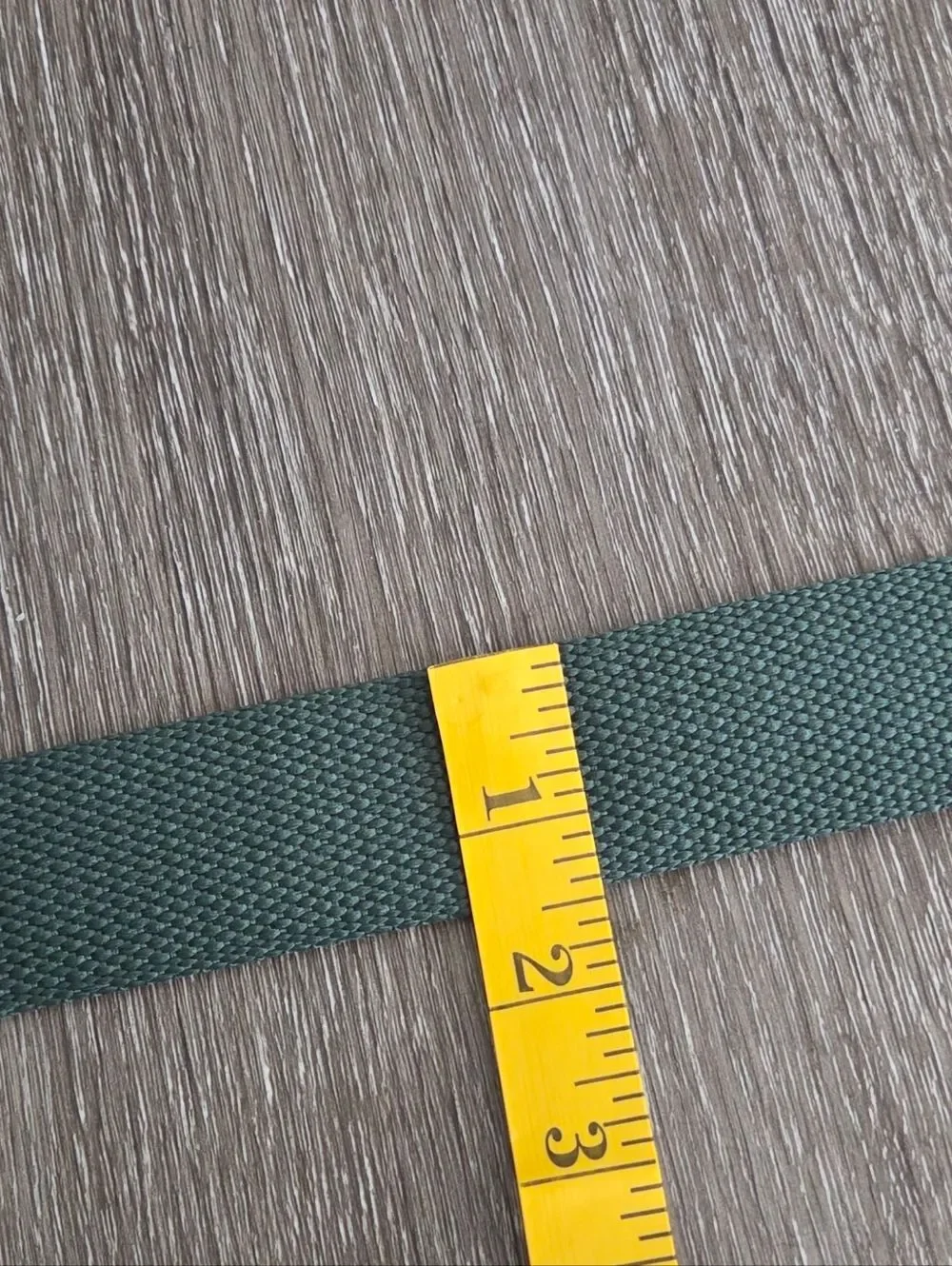 Nike Olive Green Webbing Belt with Metal Swoosh Buckle
